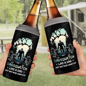 Beyond The Legend, Bigfoot Gone Wild	- Family Personalized Custom 4 In 1 Can Cooler Tumbler - Gift For Dad, Grandpa