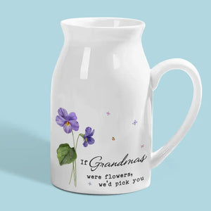 We Are Grandma's Favorite Flowers - Family Personalized Custom Home Decor Flower Vase - Gift For Mom, Grandma