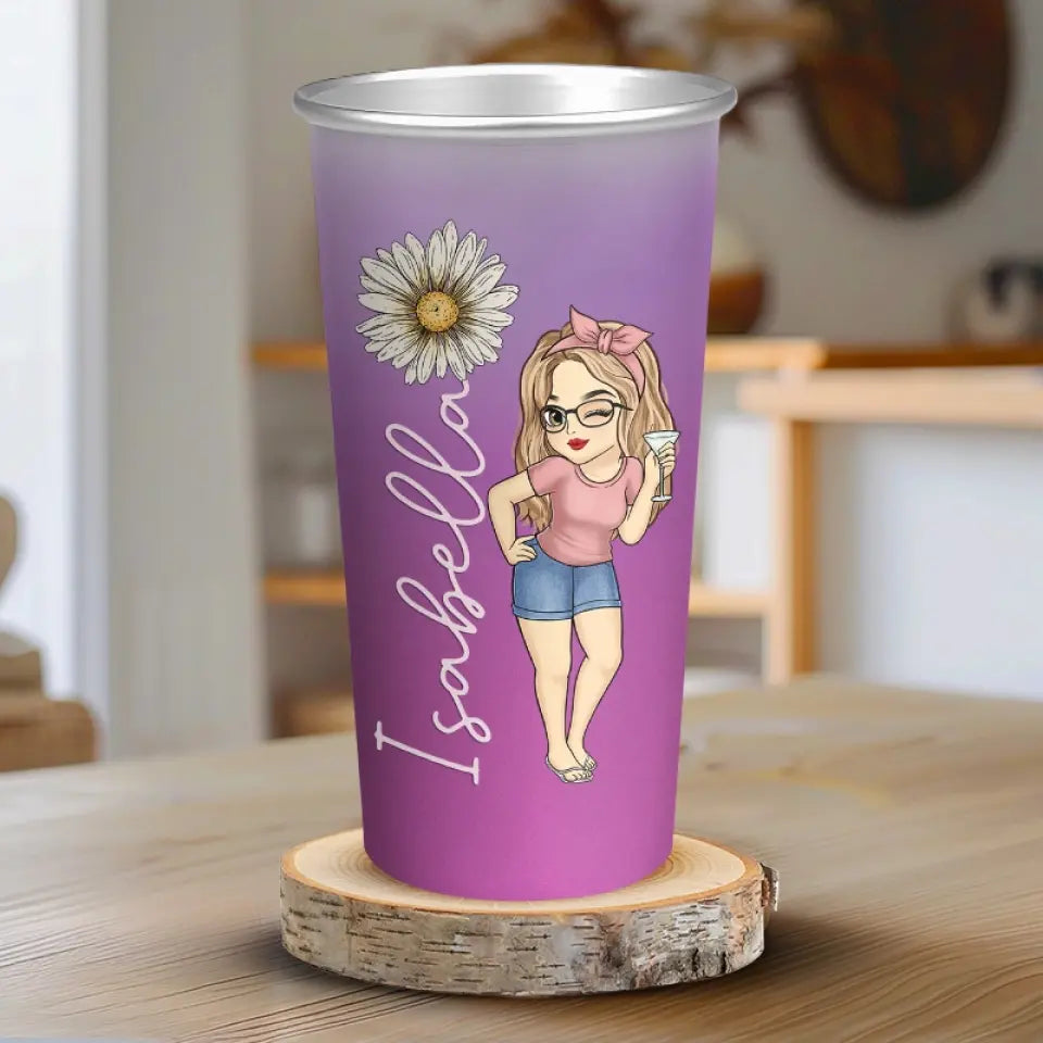 You Were Born To Stand Out, Stop Trying To Fit In - Bestie Personalized Custom Aluminum Changing Color Cup - Gift For Yourself, Best Friends, BFF, Sisters