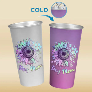 Reasons To Be Happy - Dog & Cat Personalized Custom Aluminum Changing Color Cup - Gift For Pet Owners, Pet Lovers