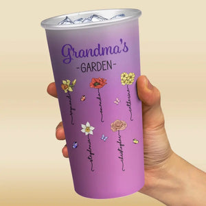 Grandma's Garden - Family Personalized Custom Aluminum Changing Color Cup - Gift For Mom, Grandma