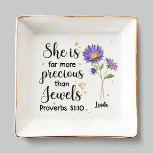 Friends Make Life Blossom With Joy - Bestie Personalized Custom Jewelry Dish - Gift For Best Friends, BFF, Sisters