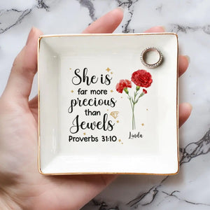 Friends Make Life Blossom With Joy - Bestie Personalized Custom Jewelry Dish - Gift For Best Friends, BFF, Sisters