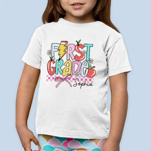 What We Learn With Pleasure We Never Forget - Personalized Custom Kid T-shirt - Back To School Gift For Kid