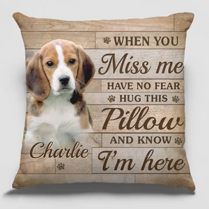 Custom Photo I Will Hold You Forever In My Heart - Memorial Personalized Custom Pillow - Sympathy Gift, Gift For Pet Owners, Pet Lovers