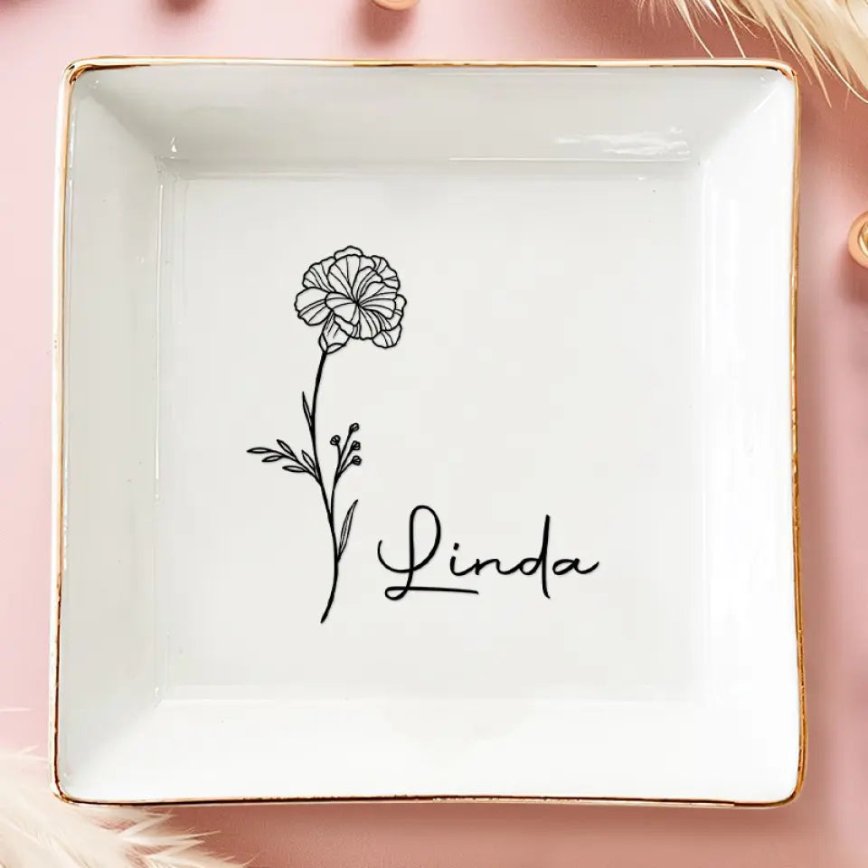 Best Friends Bloom Together - Bestie Personalized Custom Jewelry Dish - Gift For Best Friends, BFF, Sisters