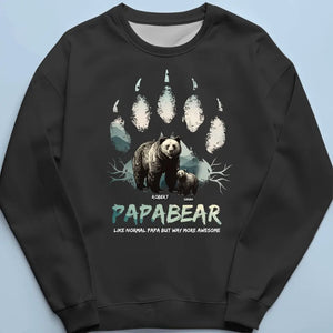 Papa Bear Showed Me Strength Isn't All About Muscles - Family Personalized Custom Unisex T-shirt, Hoodie, Sweatshirt - Gift For Dad, Grandpa