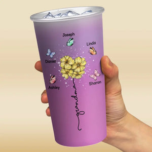 Grandma Fills Your Heart - Family Personalized Custom Aluminum Changing Color Cup - Gift For Mom, Grandma