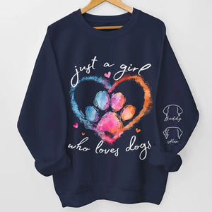 Love Has Four Paws - Dog & Cat Personalized Custom Unisex Sweatshirt With Design On Sleeve - Gift For Pet Owners, Pet Lovers