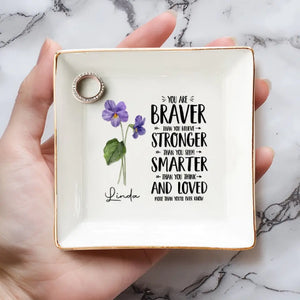 Sometimes You Forget You're Awesome - Bestie Personalized Custom Jewelry Dish - Gift For Best Friends, BFF, Sisters, Mom, Daughter