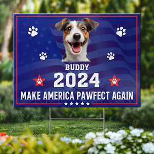 Custom Photo Furry Friend, My Vote's For You - Dog & Cat Personalized Custom Yard Sign - Gift For Pet Owners, Pet Lovers