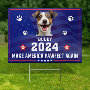 Custom Photo Furry Friend, My Vote's For You - Dog & Cat Personalized Custom Yard Sign - Gift For Pet Owners, Pet Lovers