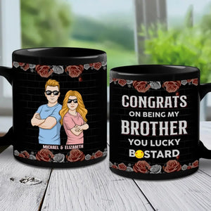 We Fight, But We Can't Live Without Each Other - Family Personalized Custom Black Mug - Gift For Family Members, Siblings, Brothers, Sisters