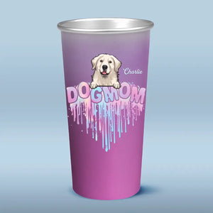 Fur Mom - Dog & Cat Personalized Custom Aluminum Changing Color Cup - Gift For Pet Owners, Pet Lovers