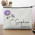 Blooming With Beauty - Bestie Personalized Custom Cosmetic Bag - Wedding Gift, Bridesmaid Gift For Best Friends, BFF, Sisters