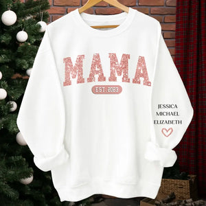 Best Grandma Ever - Family Personalized Custom Unisex Sweatshirt With Design On Sleeve - Gift For Mom, Grandma