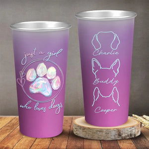 Just A Girl Who Loves Pets - Dog & Cat Personalized Custom Aluminum Changing Color Cup - Gift For Pet Owners, Pet Lovers