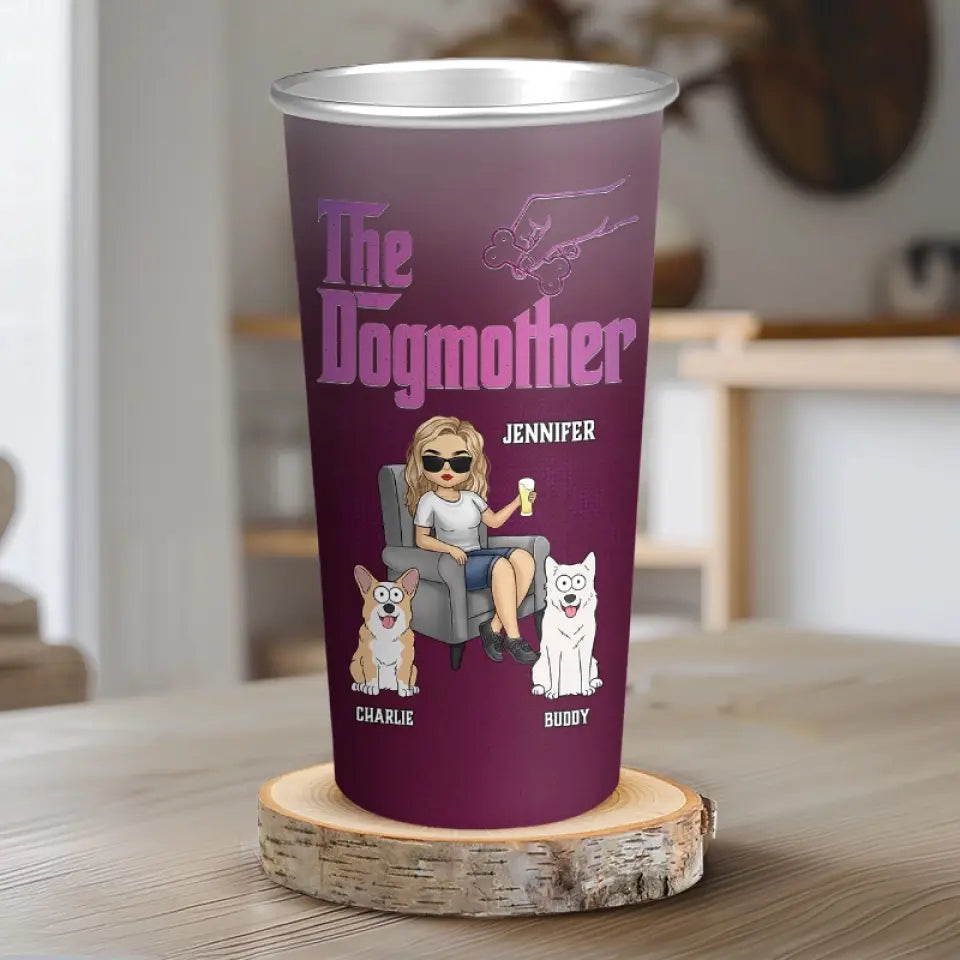 The Dogmother - Dog & Cat Personalized Custom Aluminum Changing Color Cup - Gift For Pet Owners, Pet Lovers