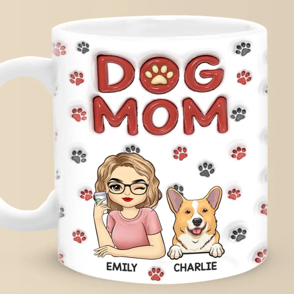 Life Is Hard, Pets Make It Better - Dog & Cat Personalized Custom 3D Inflated Effect Printed Mug - Gift For Pet Owners, Pet Lovers