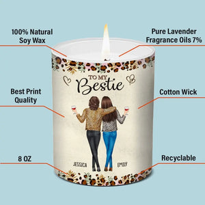 Our Friendship Is Like This Candle - Bestie Personalized Custom Smokeless Scented Candle - Gift For Best Friends, BFF, Sisters