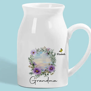 A Touch Of Floral Makes Everything Better - Family Personalized Custom Home Decor Flower Vase - House Warming Gift For Mom, Grandma