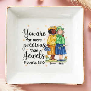 The Best Mirror Is An Old Friend - Bestie Personalized Custom Jewelry Dish - Gift For Best Friends, BFF, Sisters