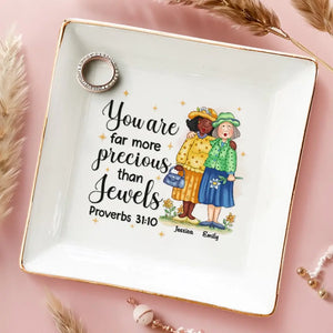 The Best Mirror Is An Old Friend - Bestie Personalized Custom Jewelry Dish - Gift For Best Friends, BFF, Sisters