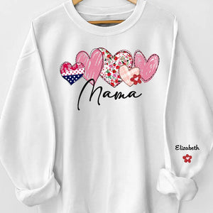 Moms Make Everything Better - Family Personalized Custom Unisex Sweatshirt With Design On Sleeve - Gift For Mom, Grandma