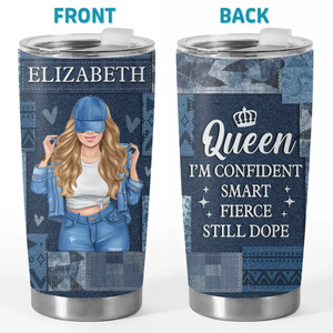 Confidence Beauty Queen - Bestie Personalized Custom Tumbler - Gift For Best Friends, BFF, Sisters