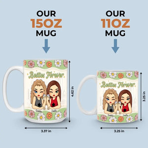 My Dear Friend - Bestie Personalized Custom 3D Inflated Effect Printed Mug - Gift For Best Friends, BFF, Sisters