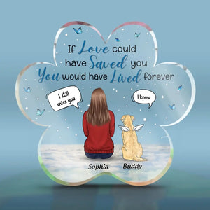 I Keep You In My Heart - Memorial Personalized Custom Paw Shaped Acrylic Plaque - Sympathy Gift For Pet Owners, Pet Lovers