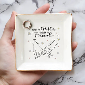 A Daughter Is Someone You Laugh With, Dream With, And Love With All Your Heart - Family Personalized Custom Jewelry Dish - Gift For Mom, Daughter