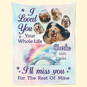 Custom Photo My Fur Baby Fills My Heart With So Much Love - Memorial Personalized Custom Blanket - Sympathy Gift For Pet Owners, Pet Lovers