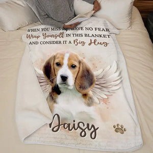 Custom Photo No Longer By My Side But Forever In My Heart - Memorial Personalized Custom Blanket - Sympathy Gift For Pet Owners, Pet Lovers