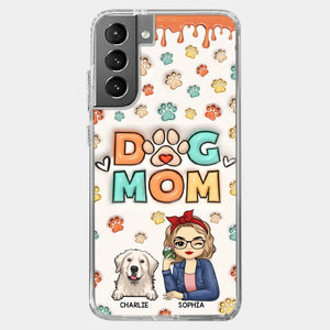 The Road To My Heart Is Filled With Paw Prints - Dog & Cat Personalized Custom 3D Inflated Effect Printed Clear Phone Case - Gift For Pet Owners, Pet Lovers