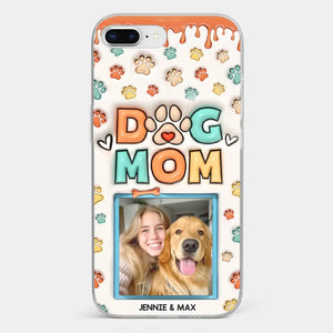 Custom Photo Best Dog Mom Ever - Dog & Cat Personalized Custom 3D Inflated Effect Printed Clear Phone Case - Gift For Pet Owners, Pet Lovers