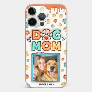 Custom Photo Best Dog Mom Ever - Dog & Cat Personalized Custom 3D Inflated Effect Printed Clear Phone Case - Gift For Pet Owners, Pet Lovers