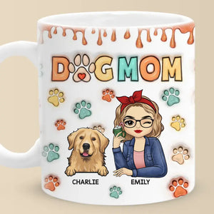 My Kids Have Paws - Dog & Cat Personalized Custom 3D Inflated Effect Printed Mug - Gift For Pet Owners, Pet Lovers