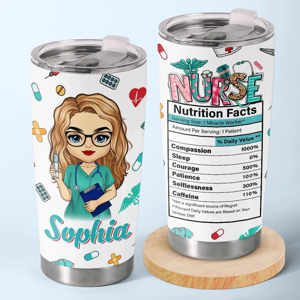 Nursing Is A Work Of Heart - Nurse Personalized Custom Tumbler - Appreciation, Thank You Gift, Nurse Life