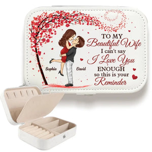 The Day I Met You, I Found My Missing Piece - Couple Personalized Custom Jewelry Case - Gift For Husband Wife, Anniversary