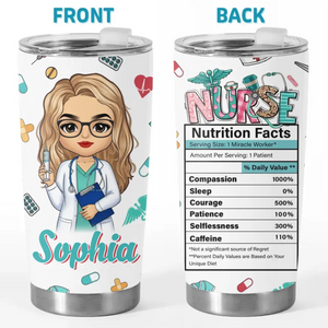 Nursing Is A Work Of Heart - Nurse Personalized Custom Tumbler - Appreciation, Thank You Gift, Nurse Life