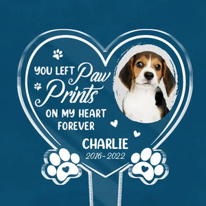 Custom Photo Always Love You - Memorial Personalized Custom Stain Glass Style Acrylic Garden Stake - Sympathy Gift For Pet Owners, Pet Lovers