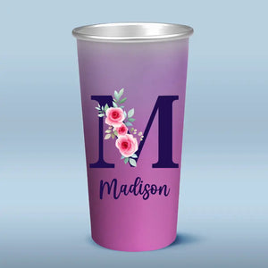 Wild And Free, Just Like A Flower - Bestie Personalized Custom Aluminum Changing Color Cup - Gift For Yourself, Best Friends, BFF, Sisters