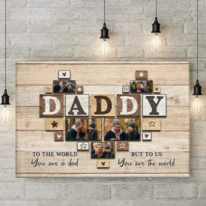 Custom Photo Always By My Side - Family Personalized Custom Horizontal Canvas - Father's Day, Gift For Dad