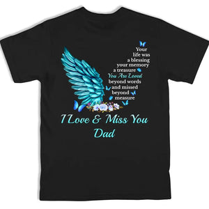 Custom Photo Your Life Was A Blessing, Your Memory A Treasure - Memorial Personalized Custom Back And Front Printed Unisex T-shirt - Sympathy Gift For Family Members