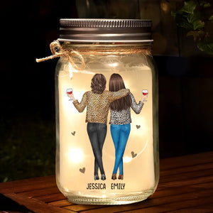 Follow Your Dreams, Believe In Yourself - Family Personalized Custom Mason Jar Light - Gift For Mom, Daughter