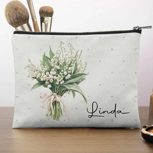 Each Blossom Unfurls In Its Own Splendid Season - Bestie Personalized Custom Cosmetic Bag - Wedding Gift, Bridesmaid Gift For Best Friends, BFF, Sisters