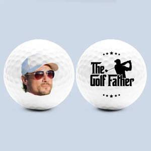 Custom Photo The Golf Father - Family Personalized Custom Golf Ball - Gift For Dad, Sport Lovers, Sport Players