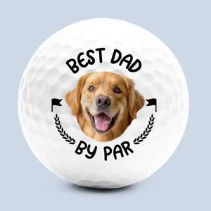 Custom Photo Let's Play Golf - Family Personalized Custom Golf Ball - Gift For Dad, Pet Owners, Pet Lovers