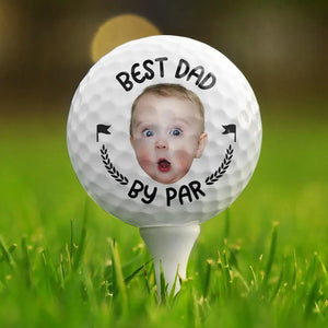 Custom Photo Let's Play Golf - Family Personalized Custom Golf Ball - Gift For Dad, Pet Owners, Pet Lovers